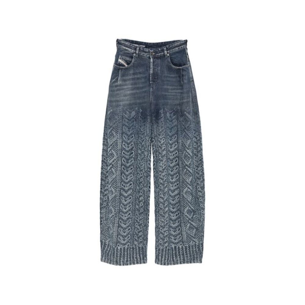 Diesel Women Wide-Leg Denim Jeans